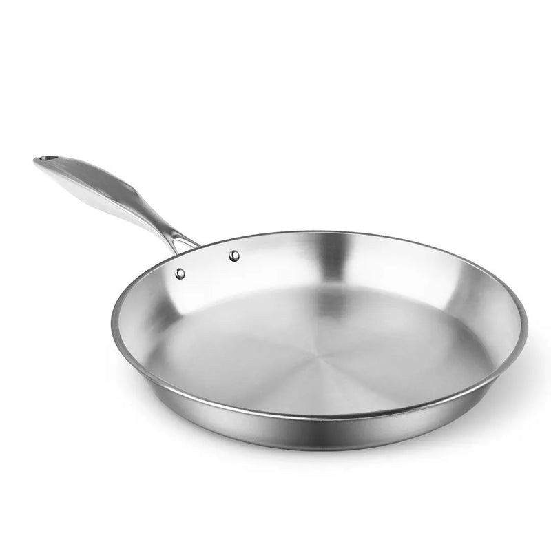 11" Silver Stainless Steel Frying Pan Homeroots Kitchen & Dining