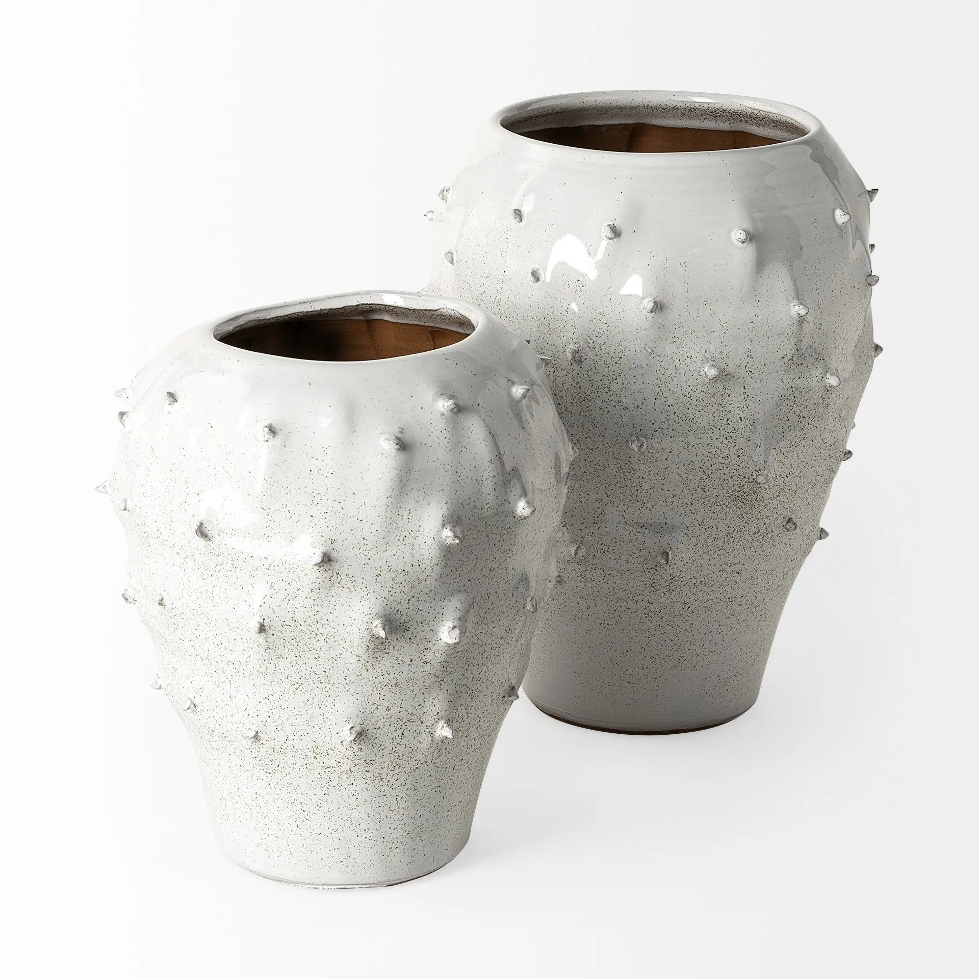 11" White Abstract Cylinder Ceramic Table Vase Homeroots Home Decor