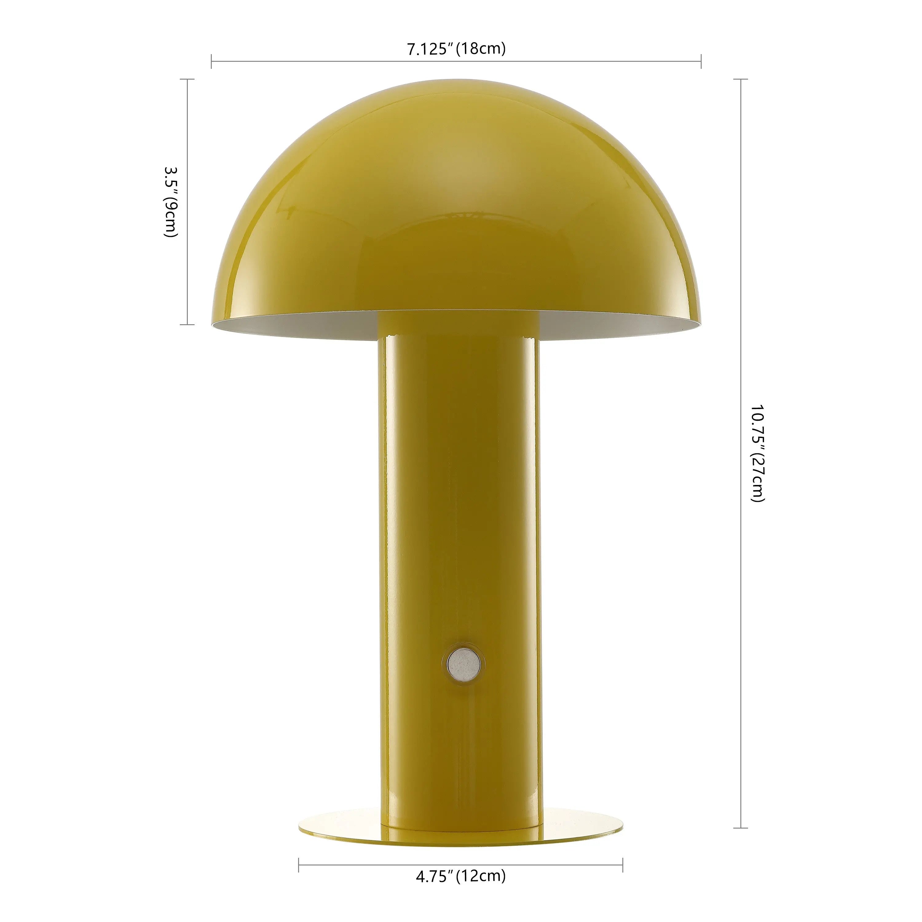 11" Yellow Novelty USB Table Lamp With Globe Shade Homeroots Lighting
