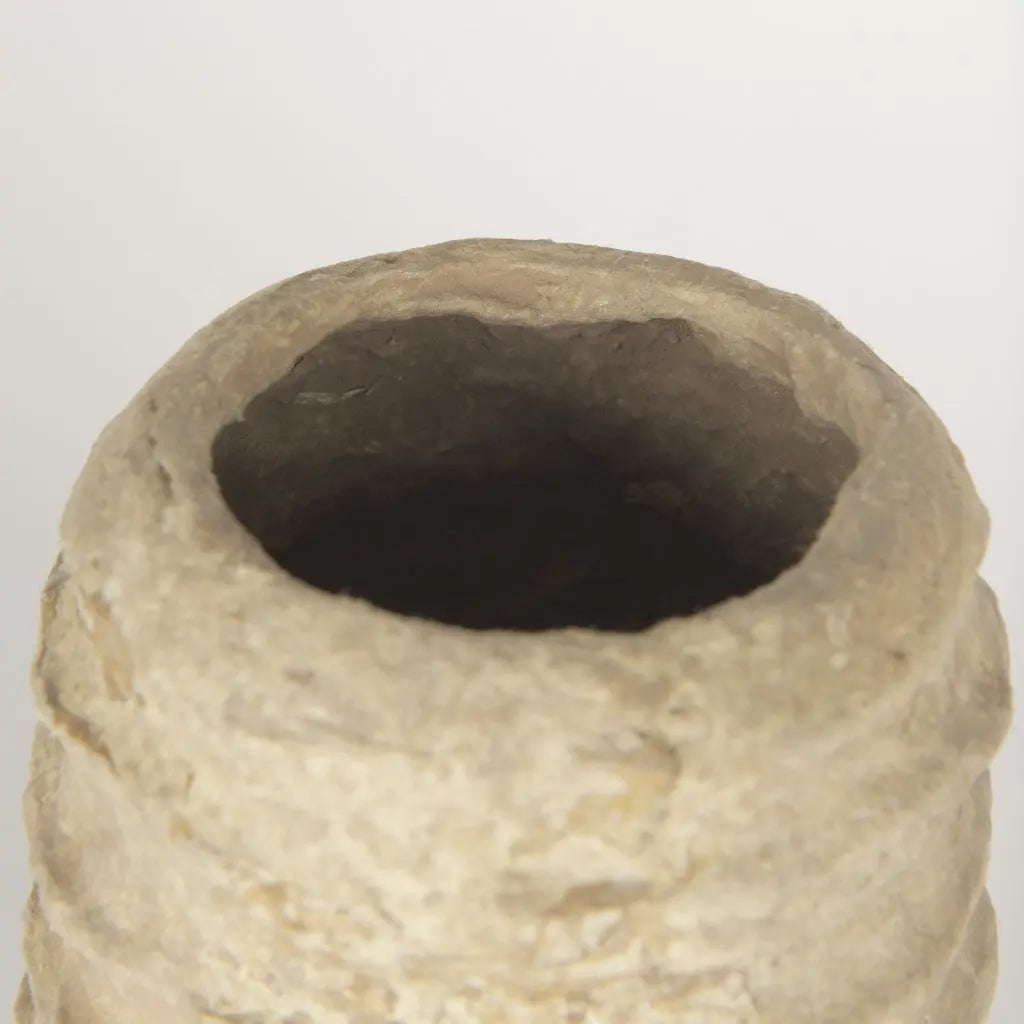 12" Beige Paper Mache Table Vase Homeroots Home Decor