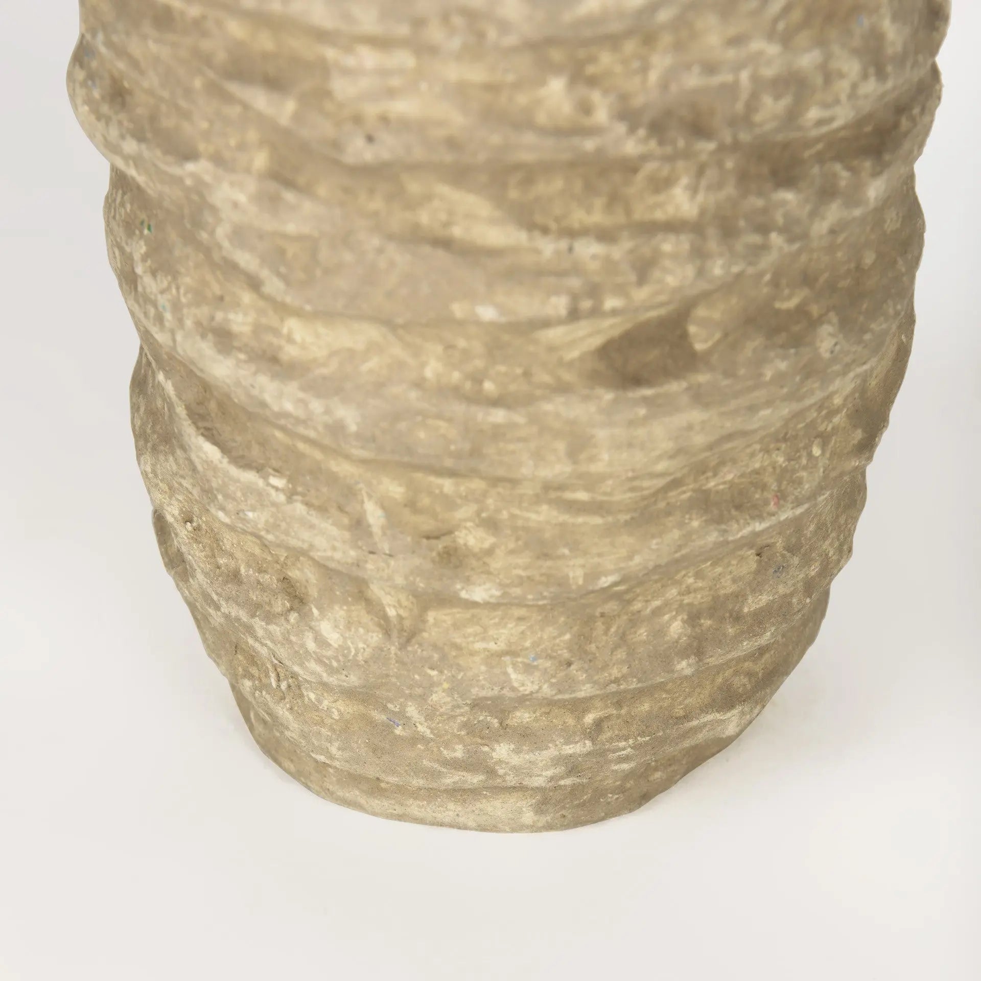 12" Beige Paper Mache Table Vase Homeroots Home Decor