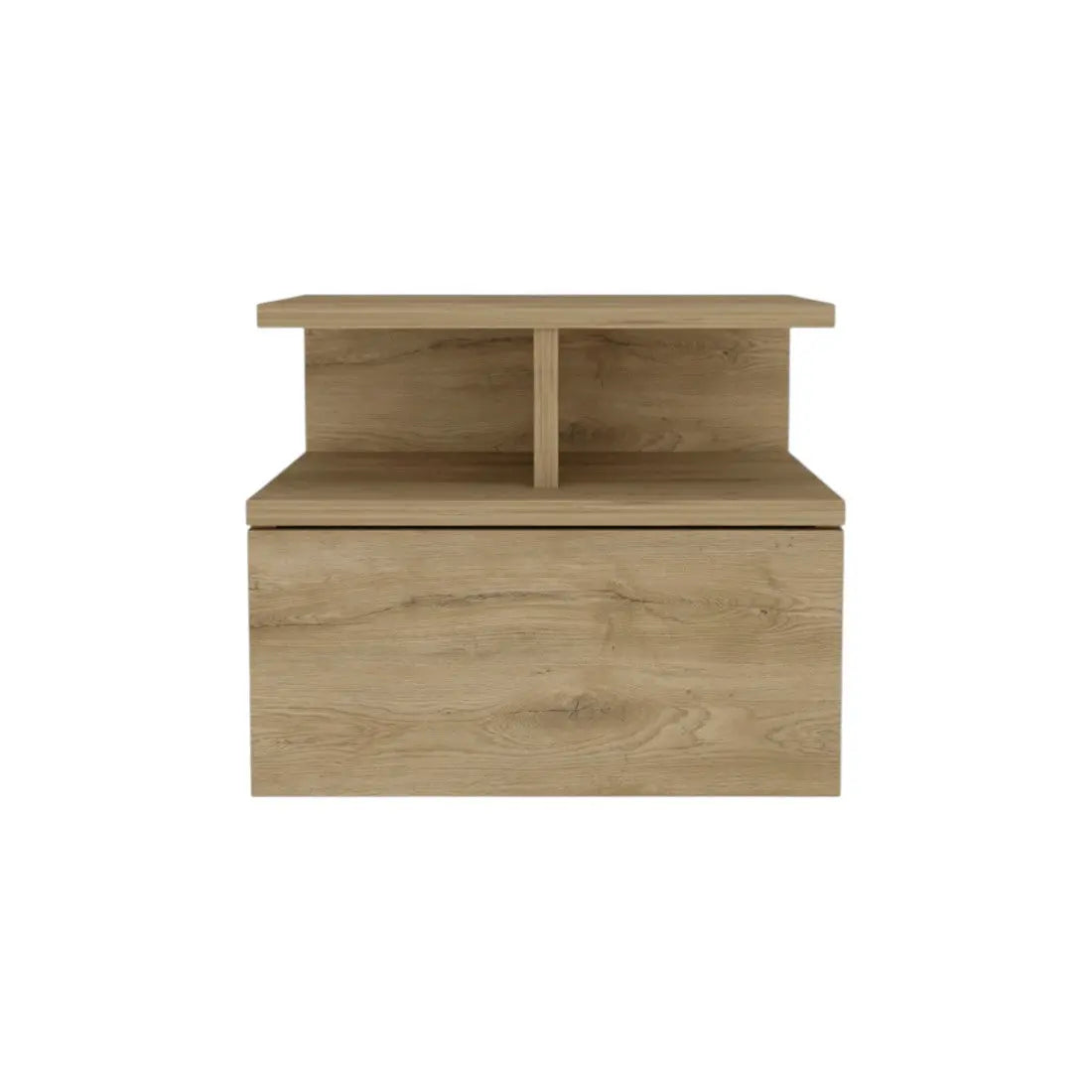12" Beige Wood One Drawer Nightstand Homeroots Bed & Bath