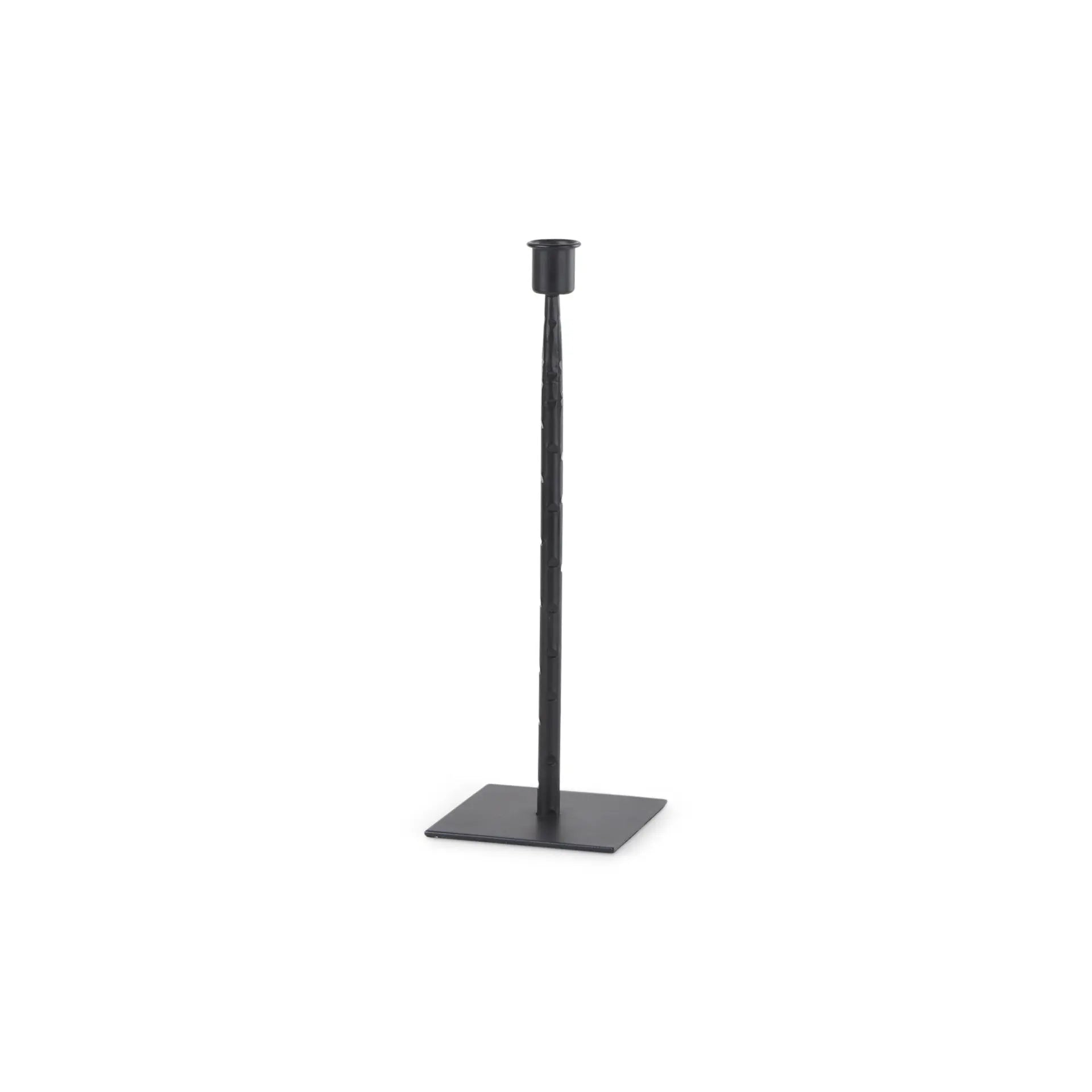 12" Black Metal Floor Taper Candlestick Homeroots Home Decor