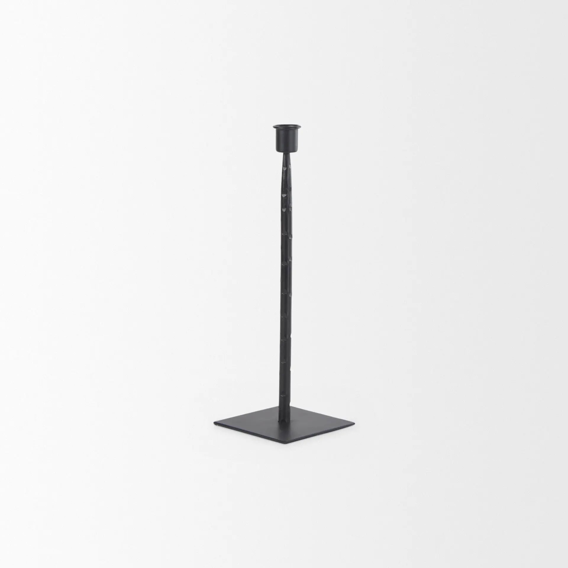 12" Black Metal Floor Taper Candlestick Homeroots Home Decor