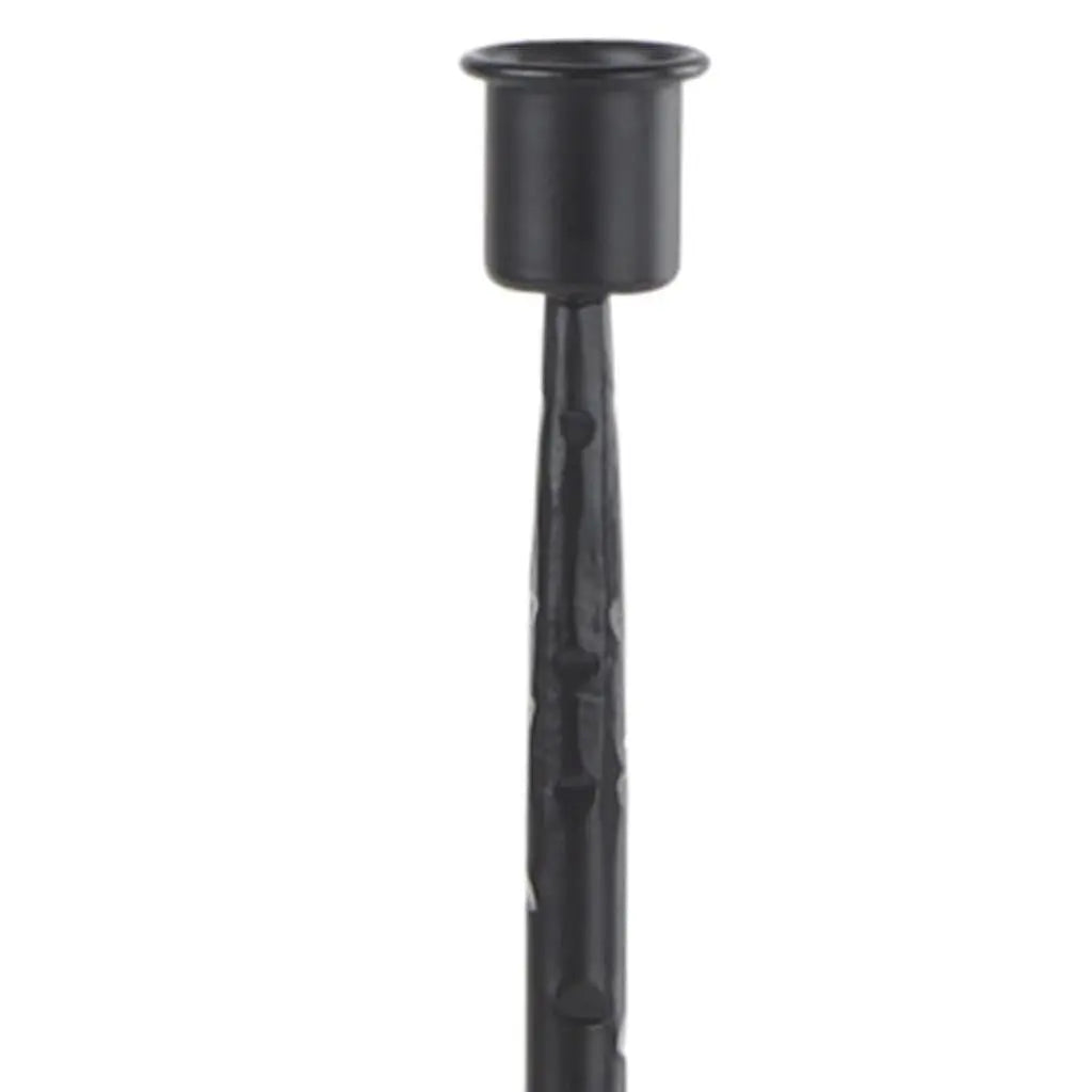 12" Black Metal Floor Taper Candlestick Homeroots Home Decor