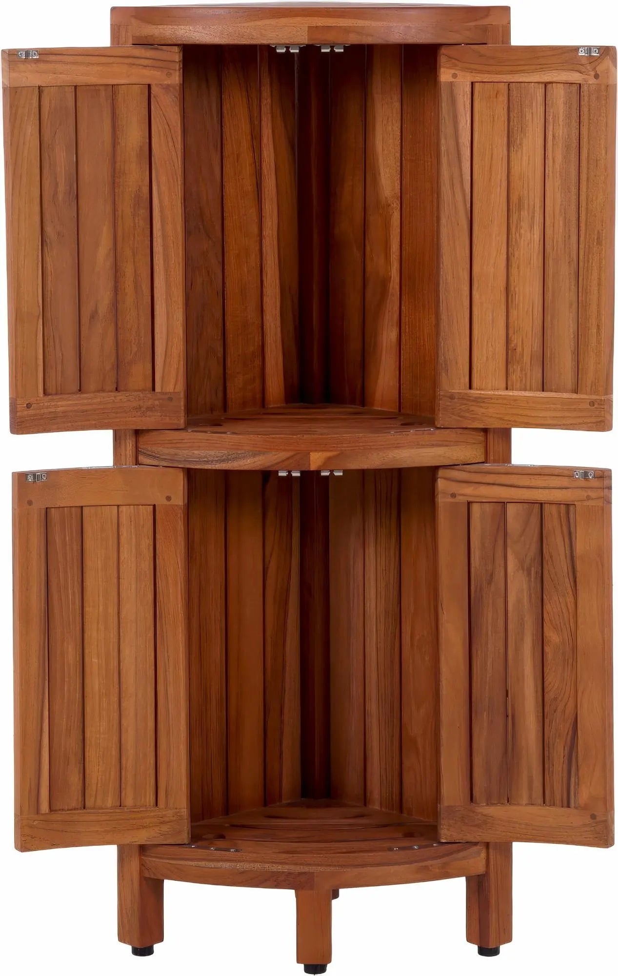 12" Brown Solid Wood Free Standing Double Door Bathroom Cabinet Homeroots Organization