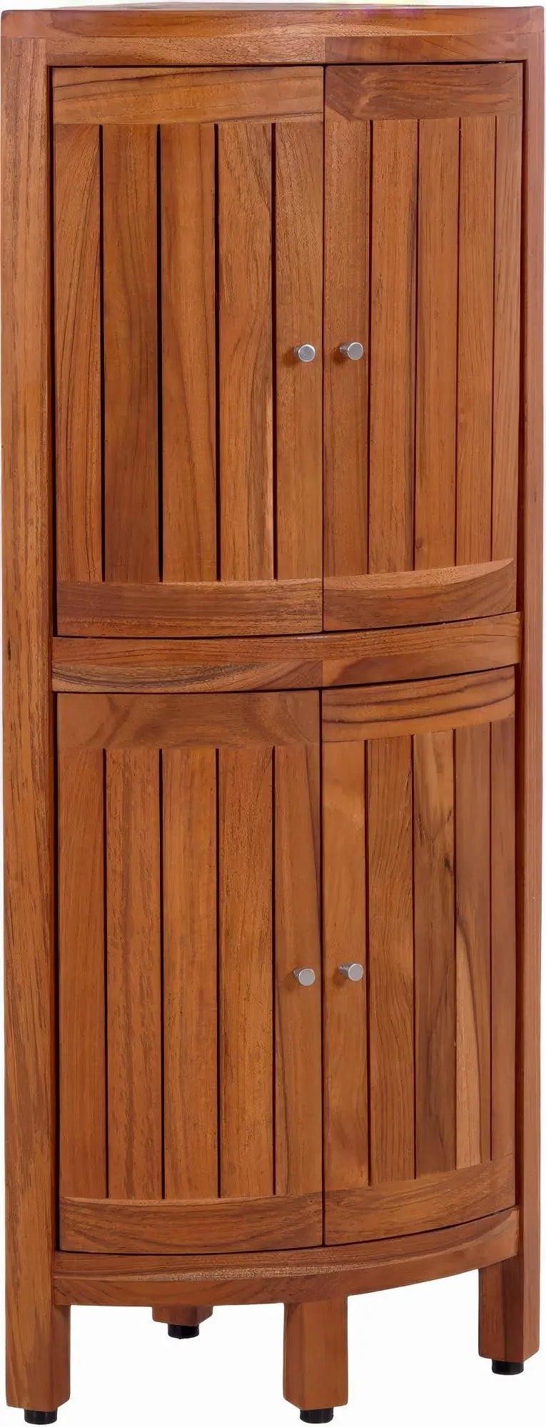 12" Brown Solid Wood Free Standing Double Door Bathroom Cabinet Homeroots Organization