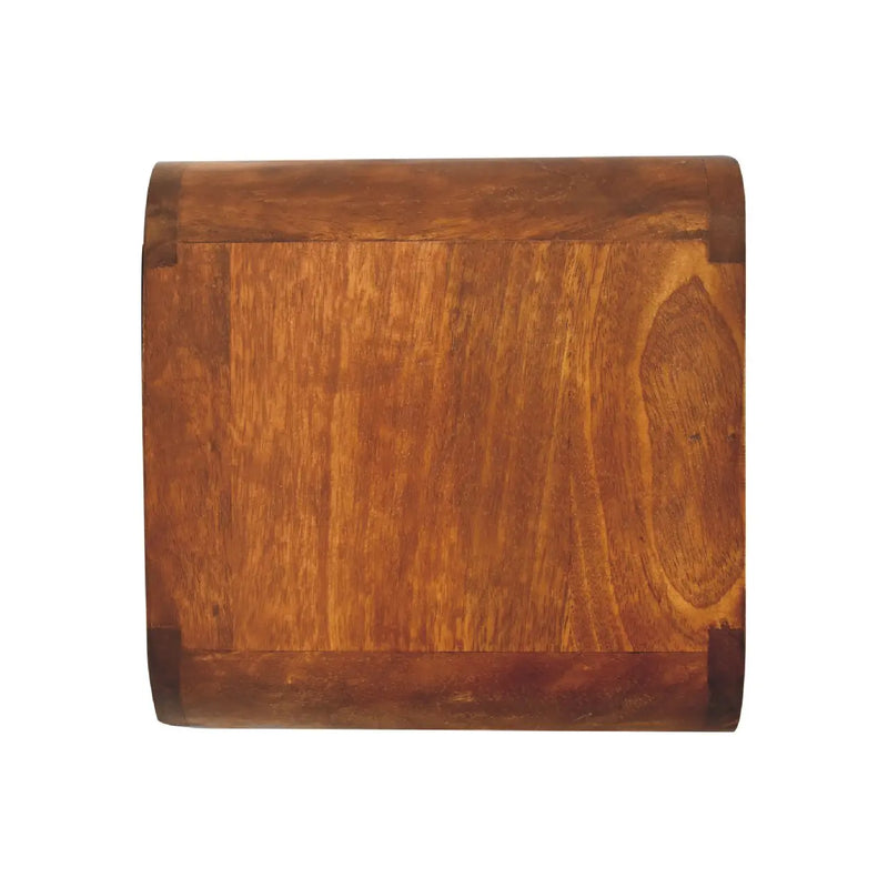 12" Chestnut Solid Wood One Drawer Floating Nightstand Homeroots Bed & Bath