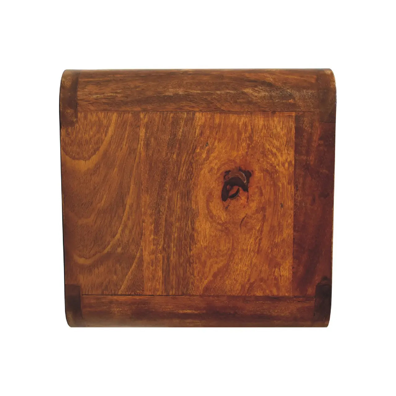 12" Chestnut Solid Wood Two Drawer Floating Nightstand Homeroots Bed & Bath