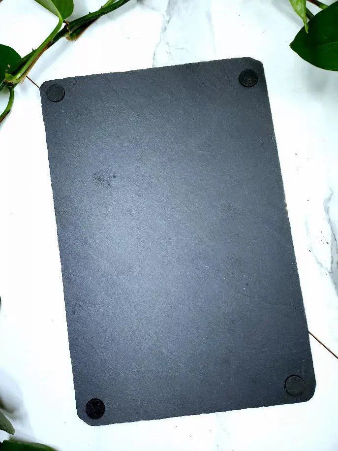 12" Engraved Slate Ouija Board Trivet Three Witches