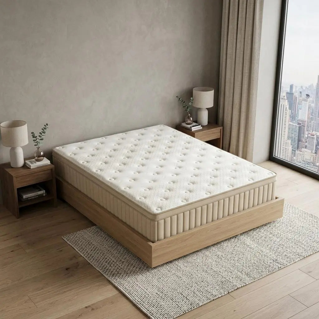 12" Full Double Gel Memory Foam Hybrid Mattress Homeroots Bed & Bath