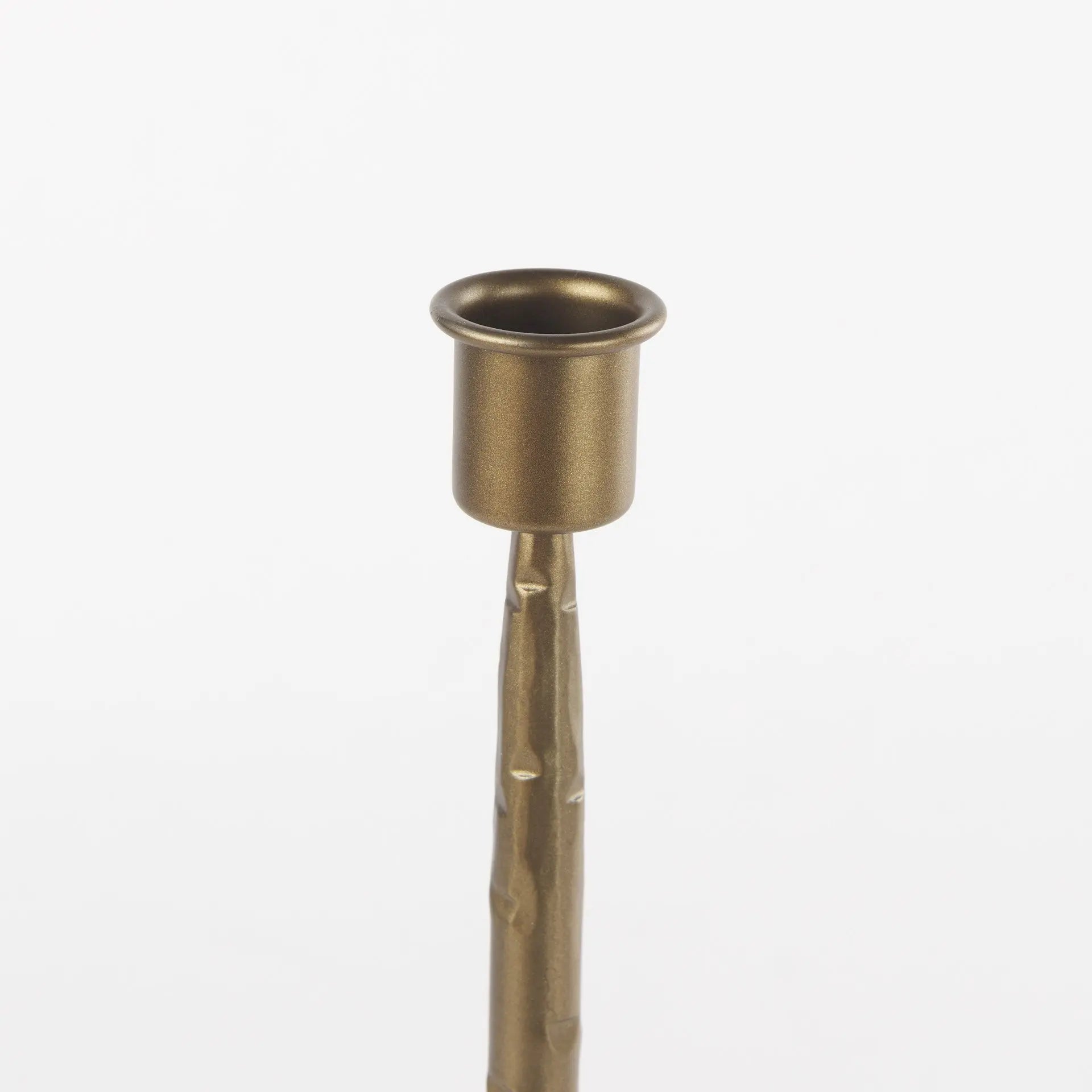 12" Gold Metal Floor Taper Candlestick Homeroots Home Decor