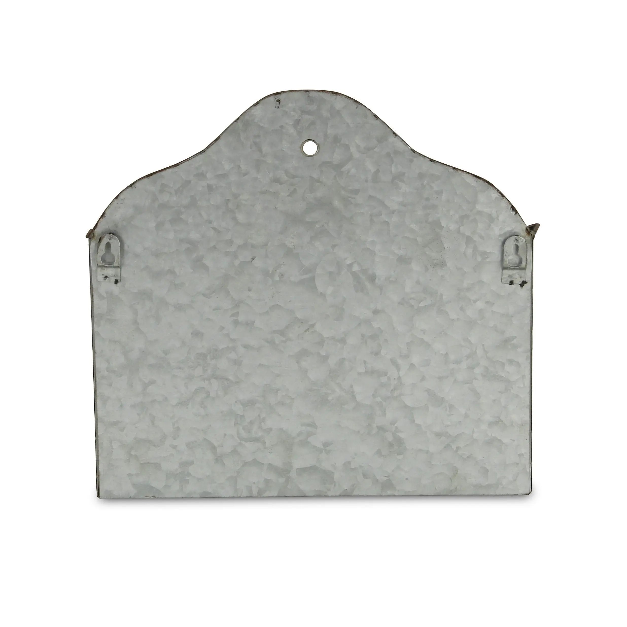 12" Gray Galvanized Metal Paper Organizer Homeroots Office