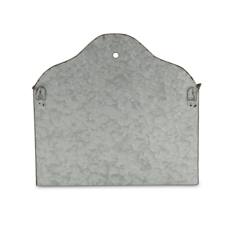 12" Gray Galvanized Metal Paper Organizer Homeroots Office