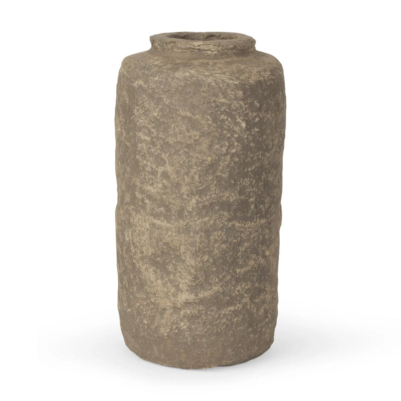 12" Gray Paper Mache Table Vase Homeroots Home Decor