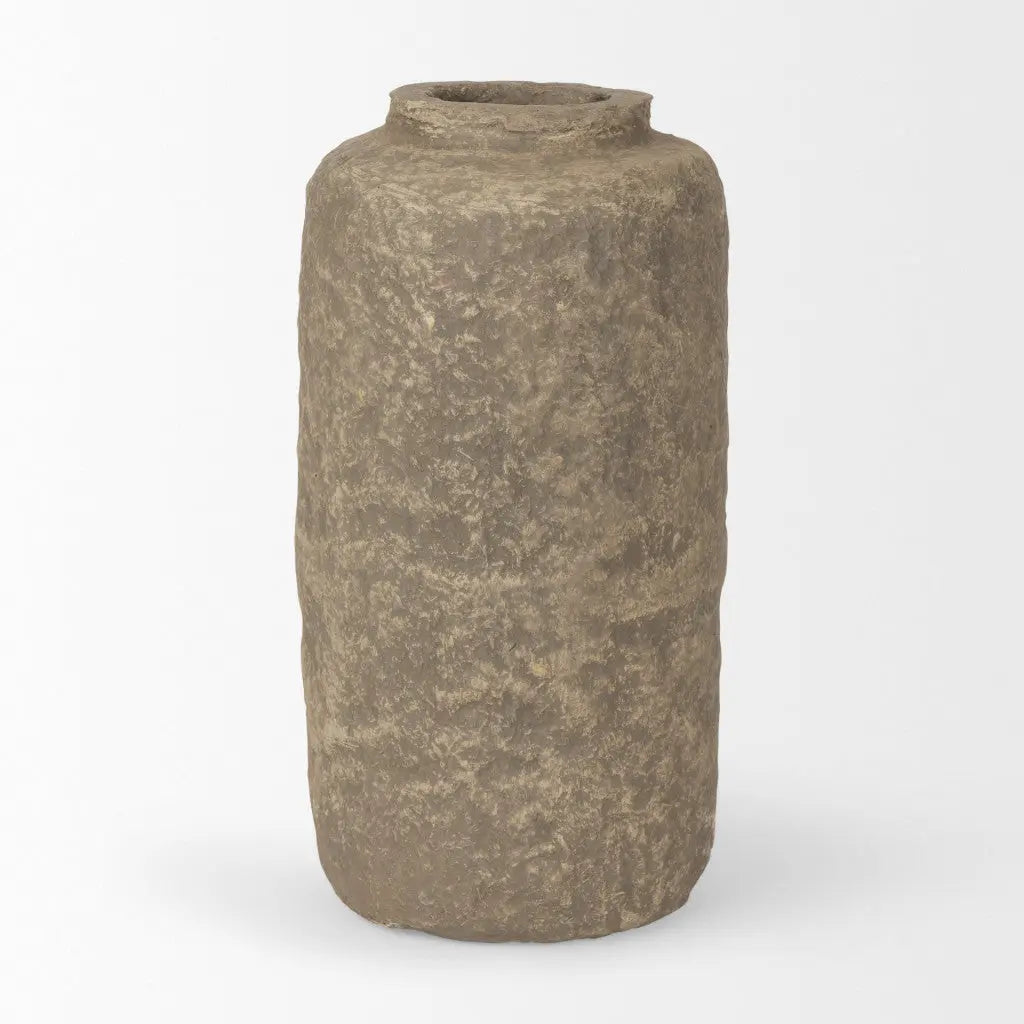 12" Gray Paper Mache Table Vase Homeroots Home Decor