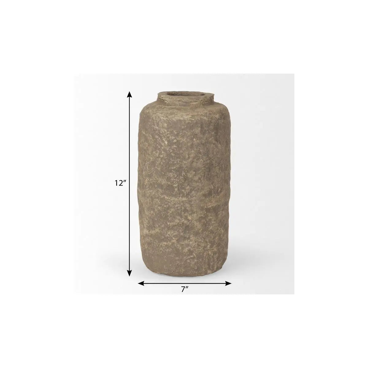12" Gray Paper Mache Table Vase Homeroots Home Decor