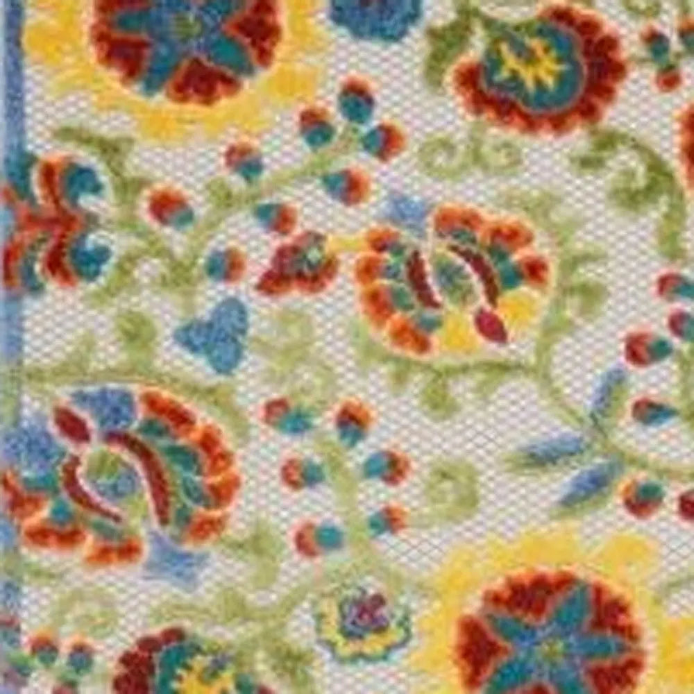 12' Ivory Indoor Outdoor Runner Rug Homeroots Outdoor
