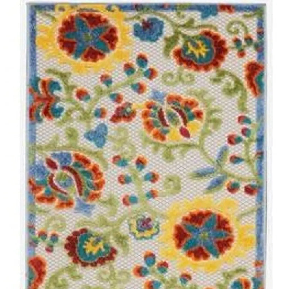 12' Ivory Indoor Outdoor Runner Rug Homeroots Outdoor