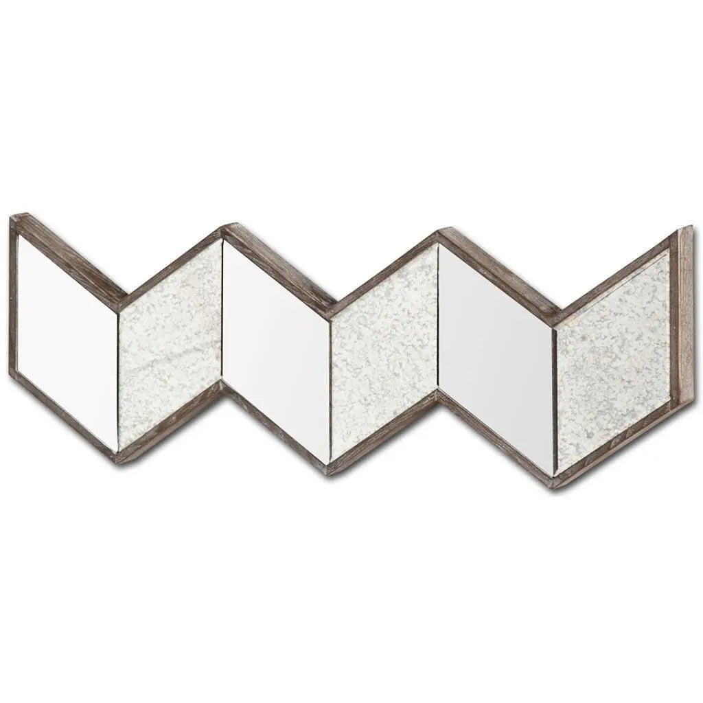 12" Natural Novelty Wood Framed Accent Mirror Homeroots Bed & Bath