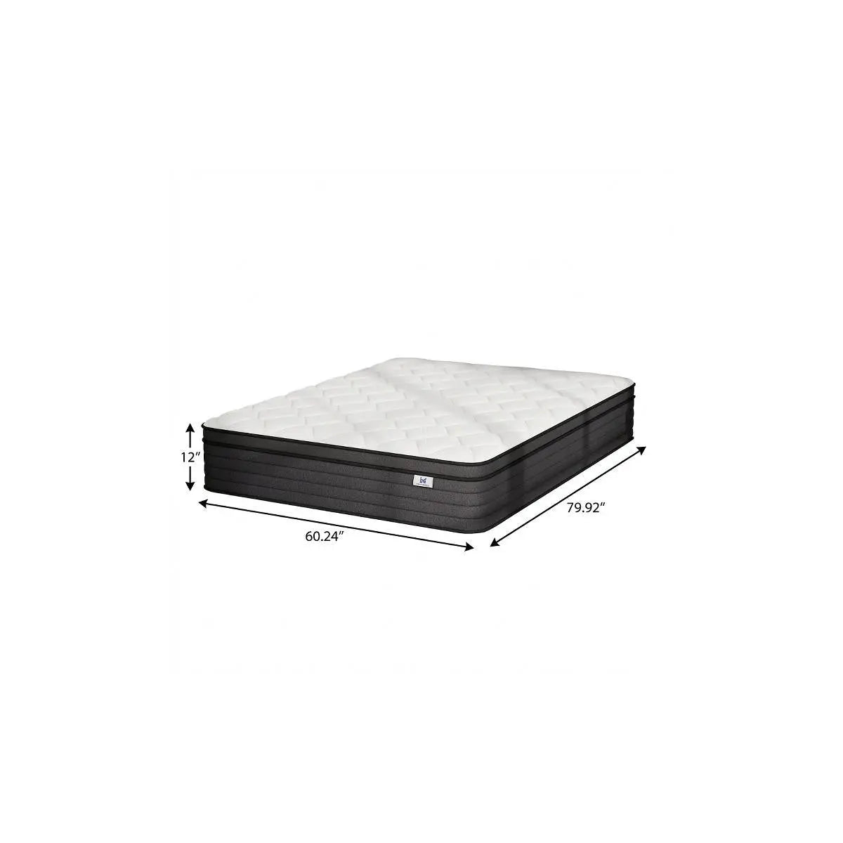 12" Queen Foam Hybrid Mattress Homeroots Bed & Bath