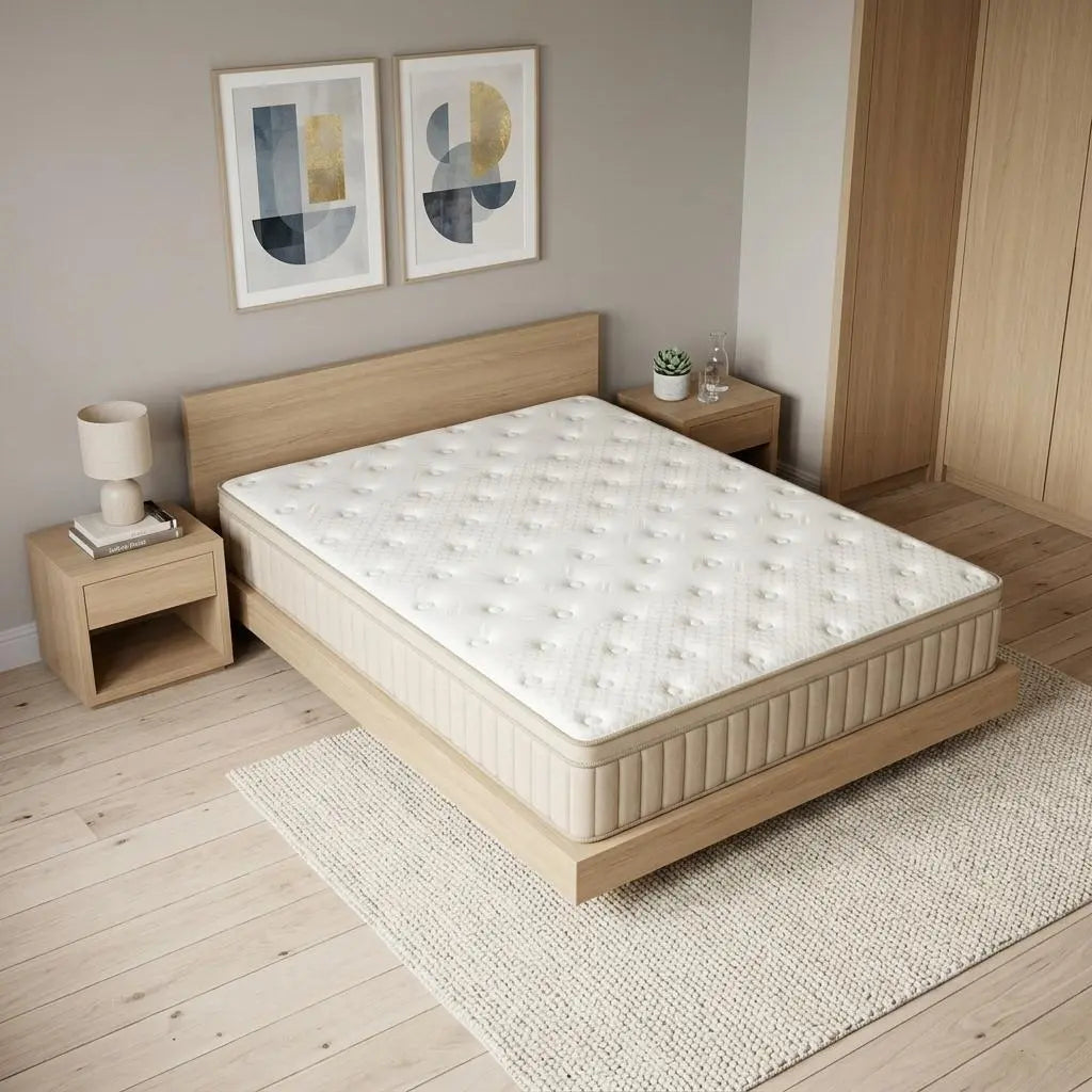 12" Queen Gel Memory Foam Hybrid Mattress Homeroots Bed & Bath