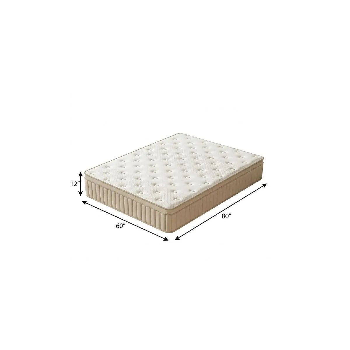 12" Queen Gel Memory Foam Hybrid Mattress Homeroots Bed & Bath
