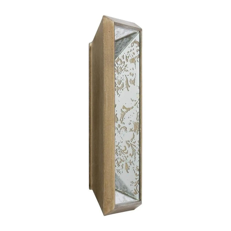 12" Silver Metal Framed Antiqued Glass Accent Mirror - GreatEagleInc