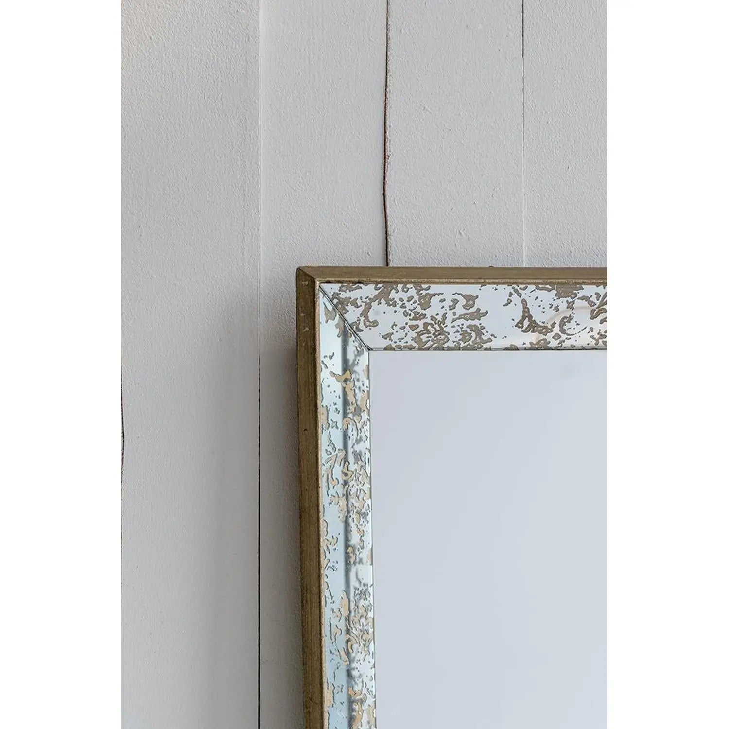 12" Silver Metal Framed Antiqued Glass Accent Mirror - GreatEagleInc