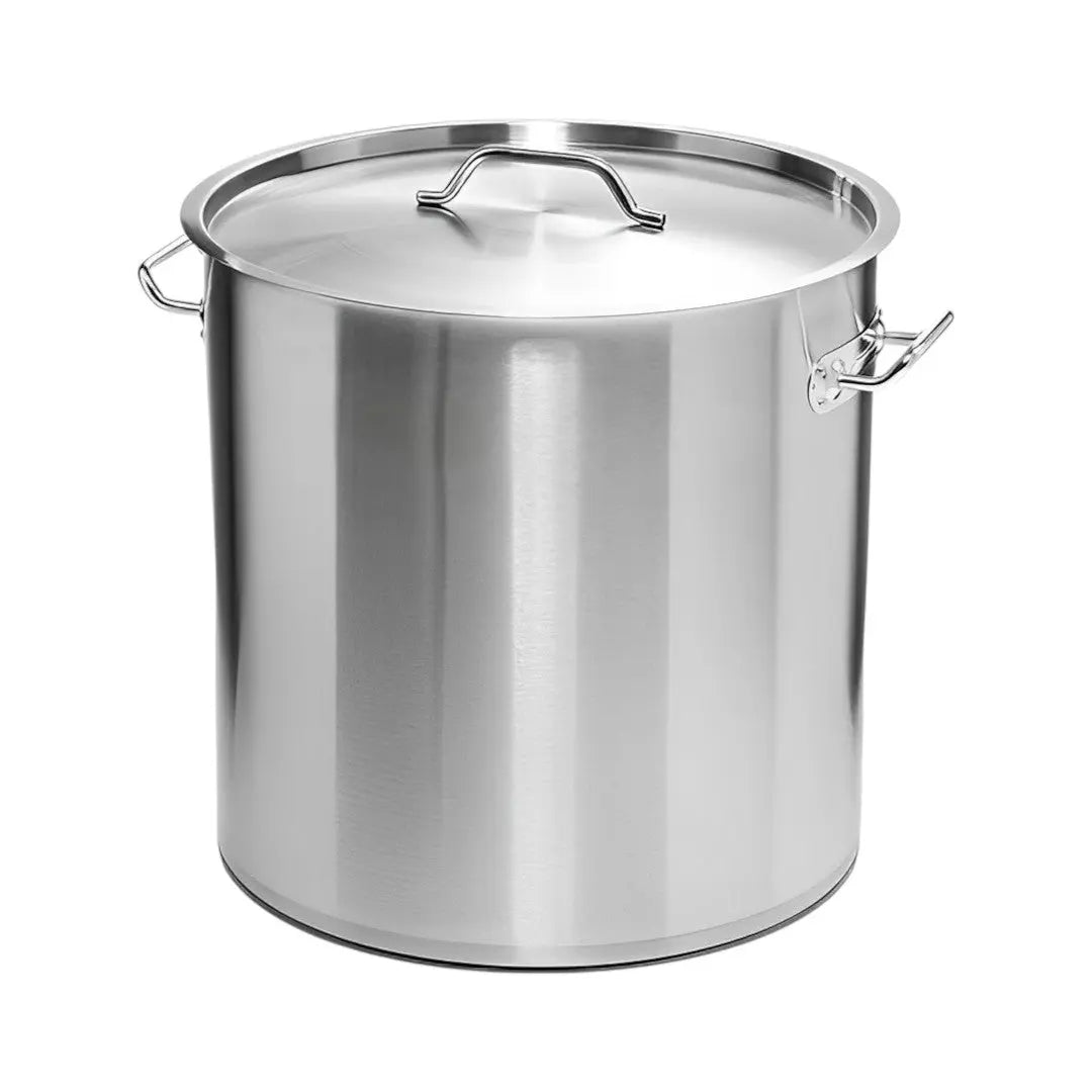 12" Silver Stainless Steel Stock Pot Homeroots Kitchen & Dining
