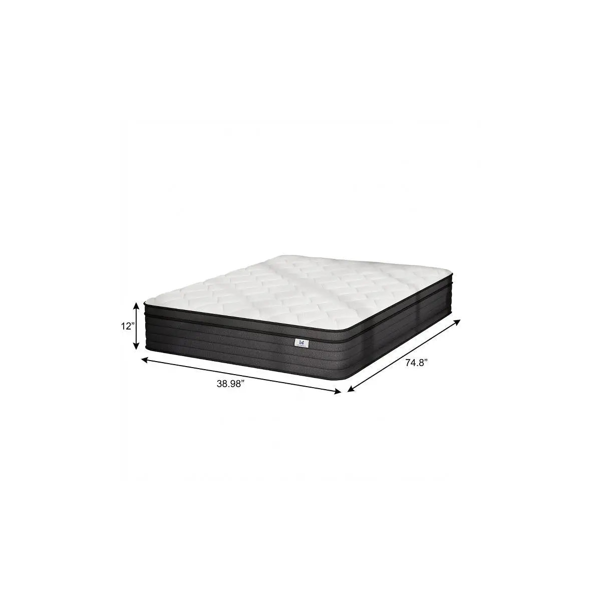 12" Twin Foam Hybrid Mattress Homeroots Bed & Bath