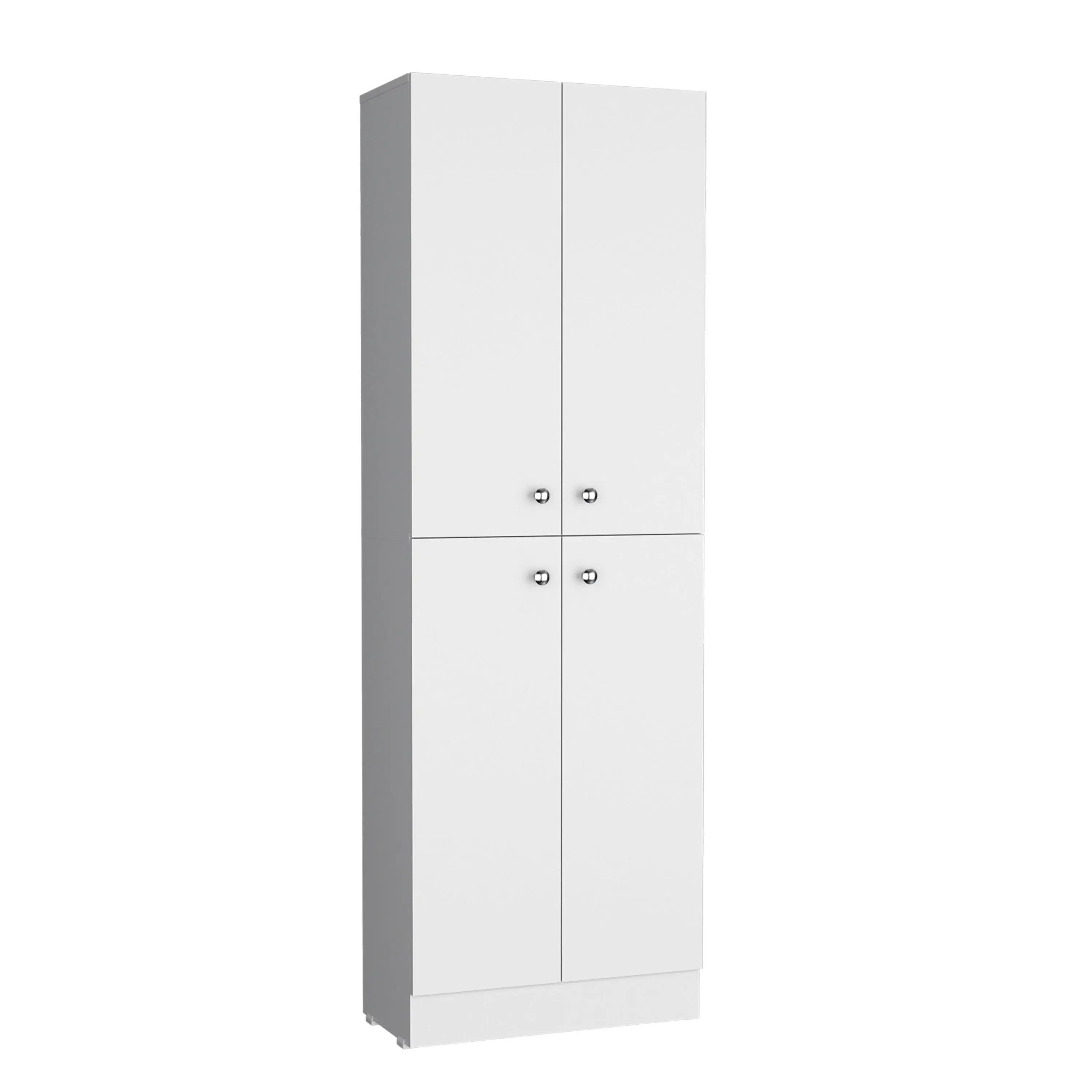 12" White Wood Pantry Or Storage Closet Homeroots Kitchen & Dining