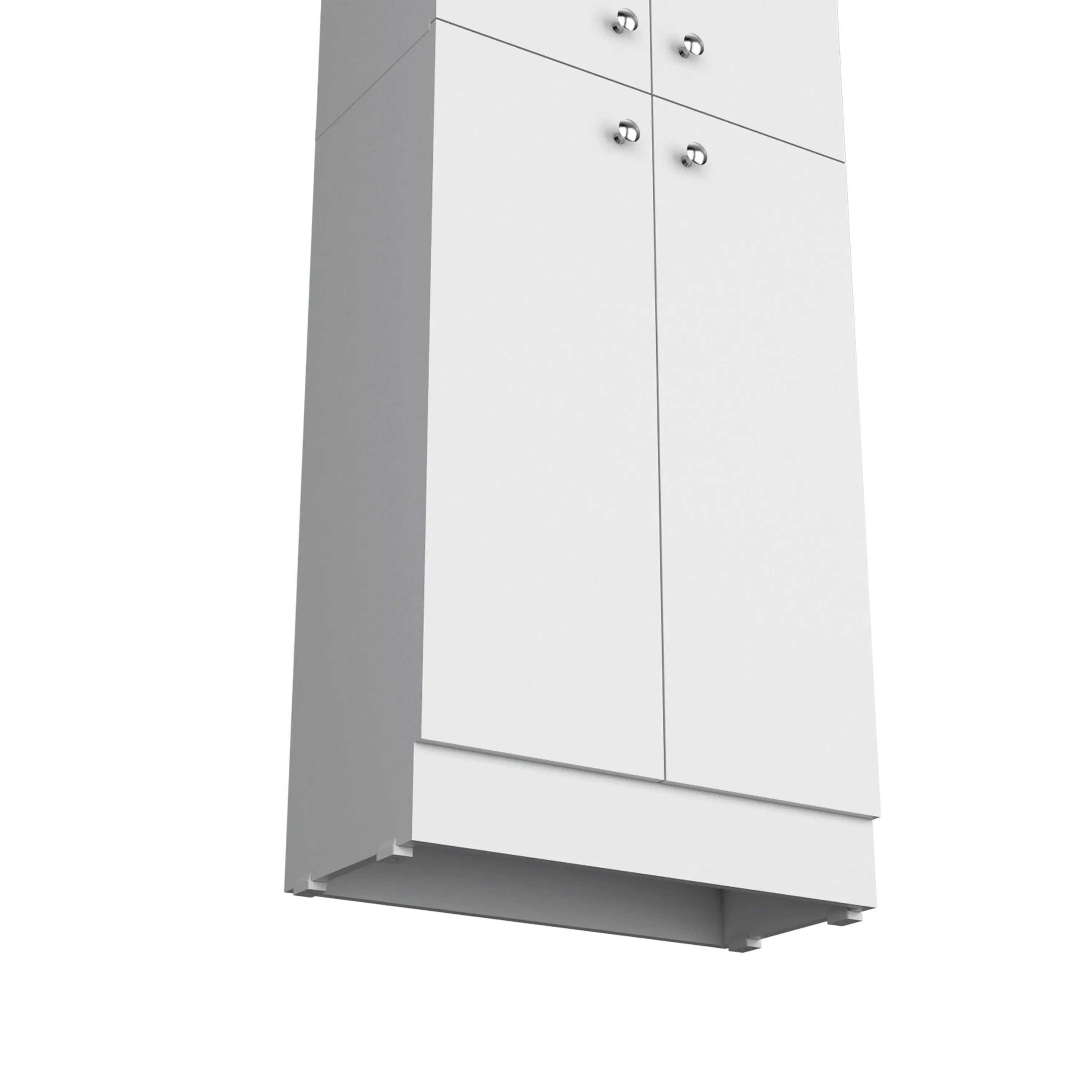 12" White Wood Pantry Or Storage Closet Homeroots Kitchen & Dining