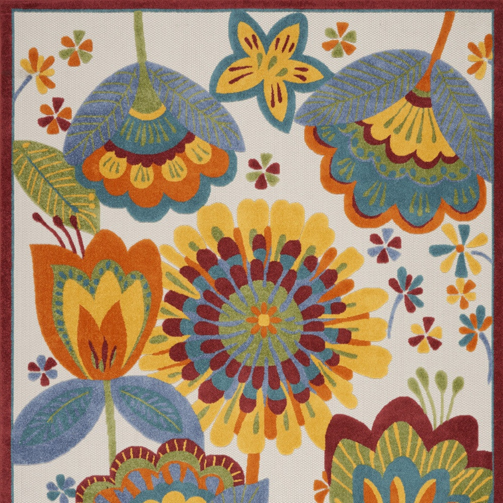 12' X 15' Blue And Yellow Indoor Outdoor Area Rug - GreatEagleInc