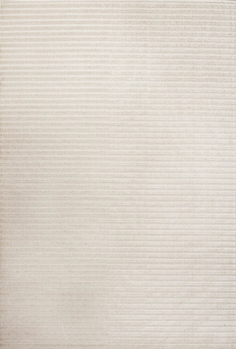 12' X 15' Ivory And Cream Striped Indoor Outdoor Area Rug Homeroots Outdoor