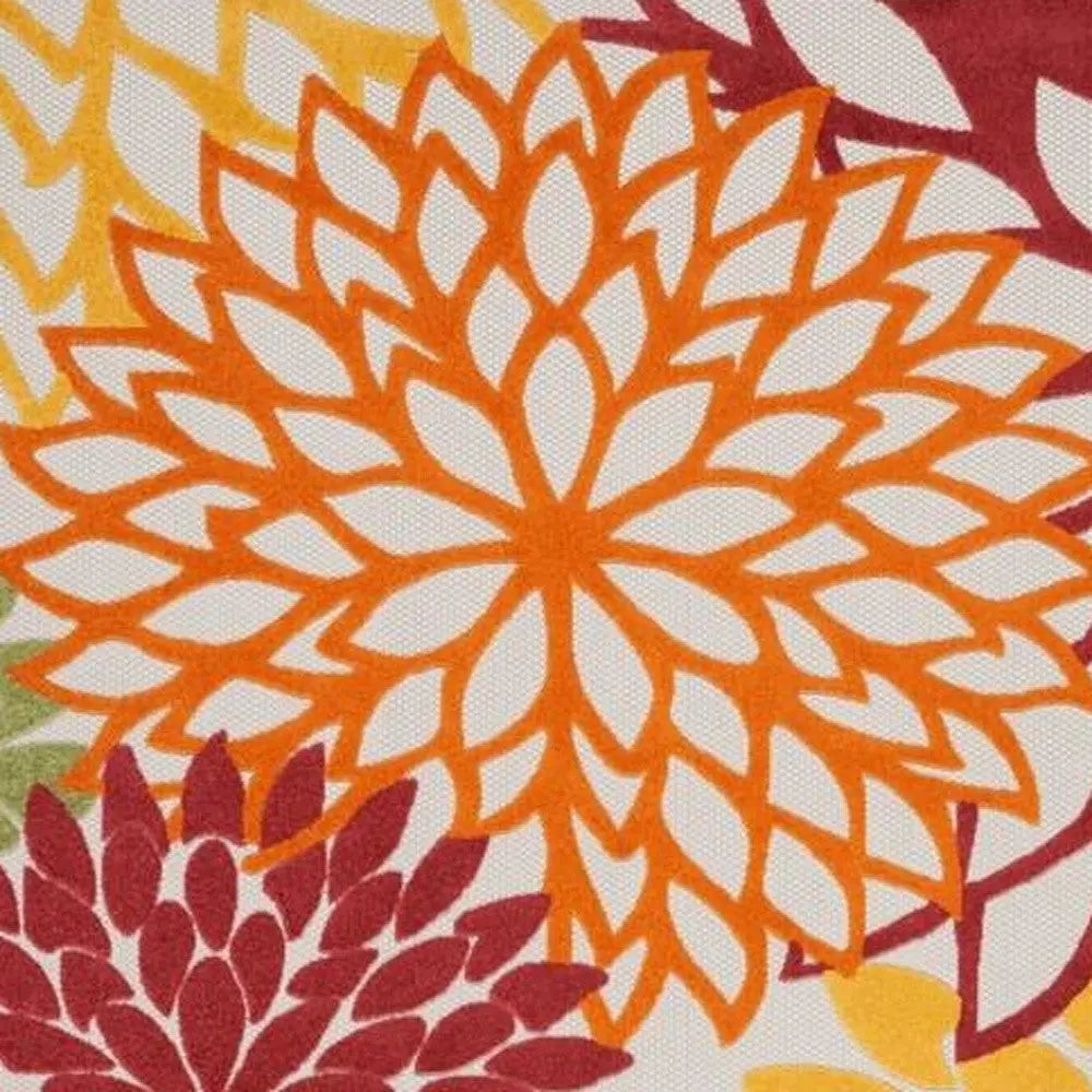 12' X 15' Red And Ivory Indoor Outdoor Area Rug - GreatEagleInc