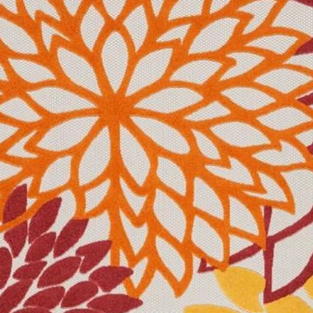 12' X 15' Red And Ivory Indoor Outdoor Area Rug - GreatEagleInc