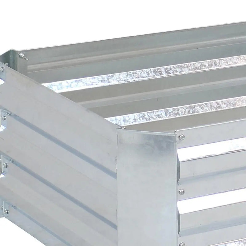12" X 48" Silver Metal Rectangular Raised Garden Bed Homeroots Outdoor