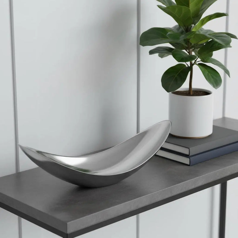 13" Aluminum Modern Twisted Centerpiece Bowl Homeroots Kitchen & Dining