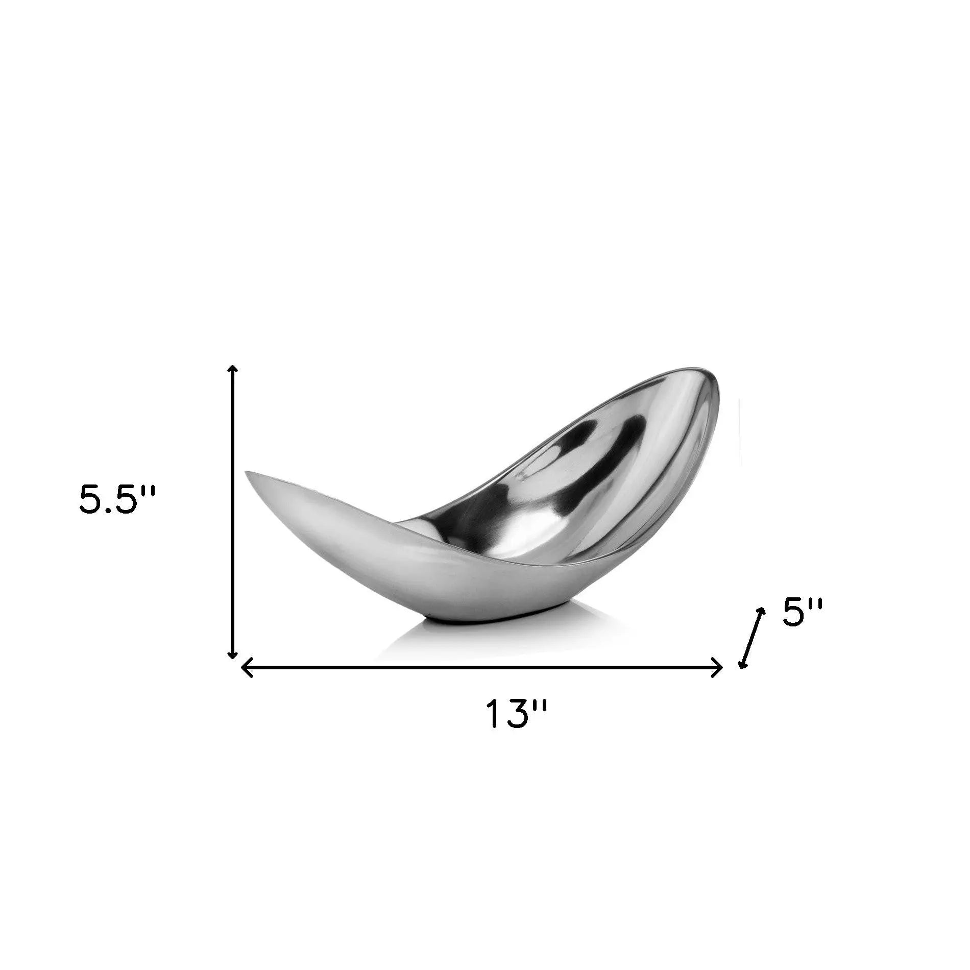 13" Aluminum Modern Twisted Centerpiece Bowl Homeroots Kitchen & Dining