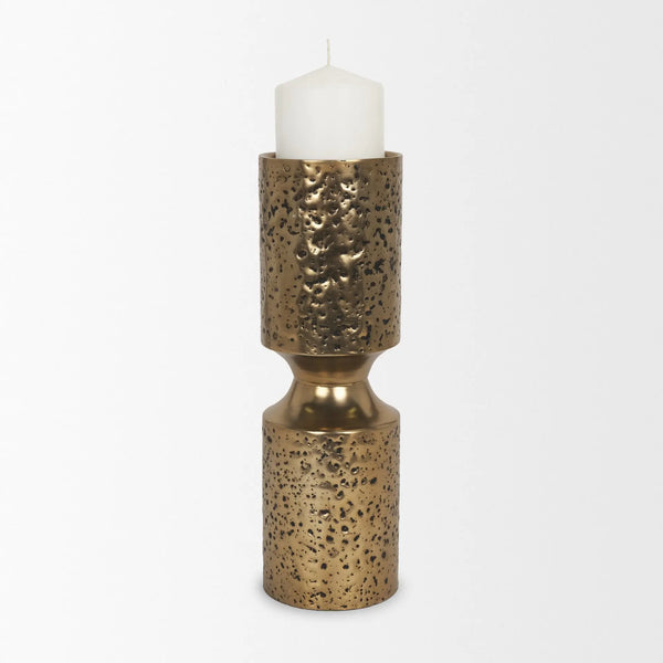 13" Antiqued Gold Metal Tabletop Votive Candle Holder Homeroots Home Decor