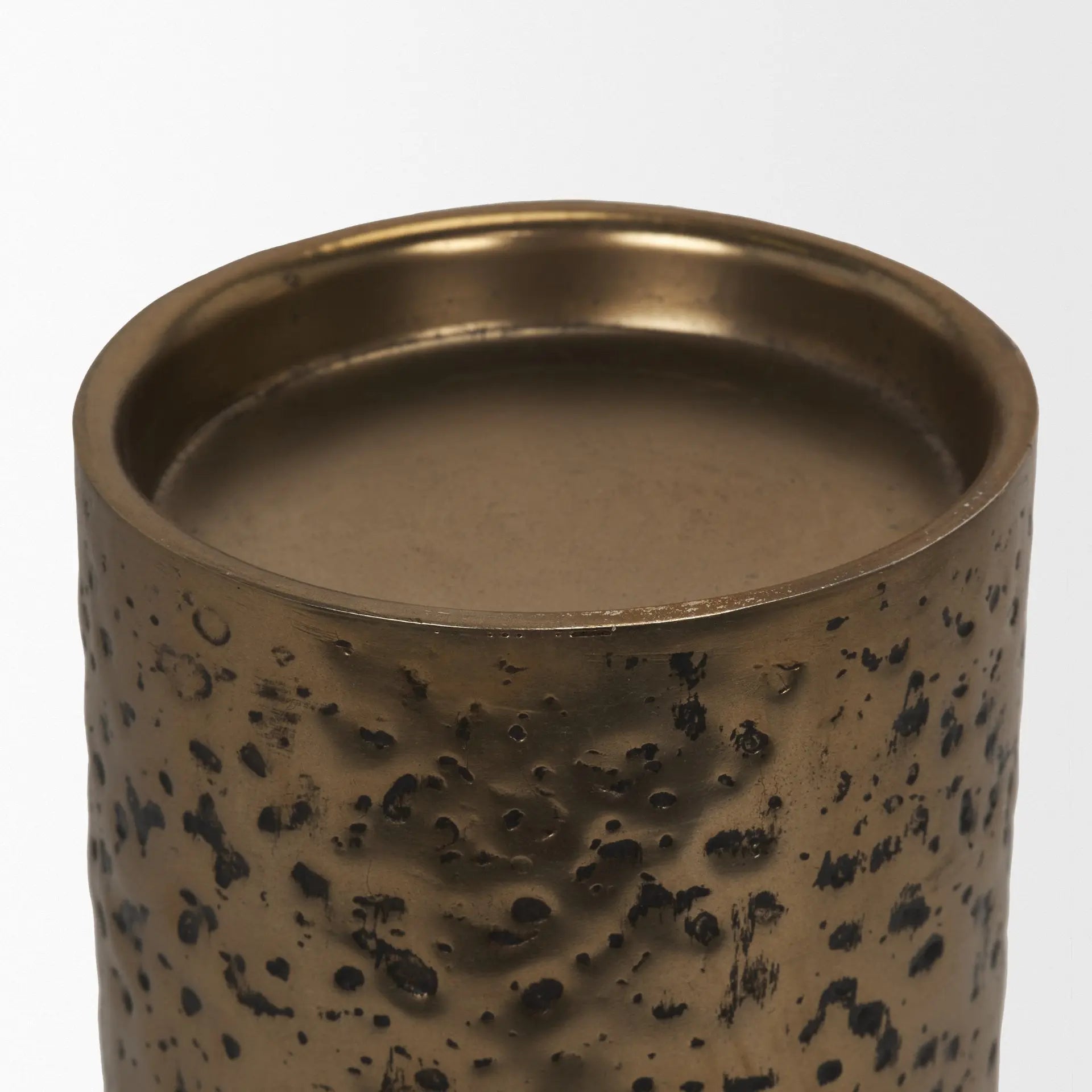 13" Antiqued Gold Metal Tabletop Votive Candle Holder Homeroots Home Decor