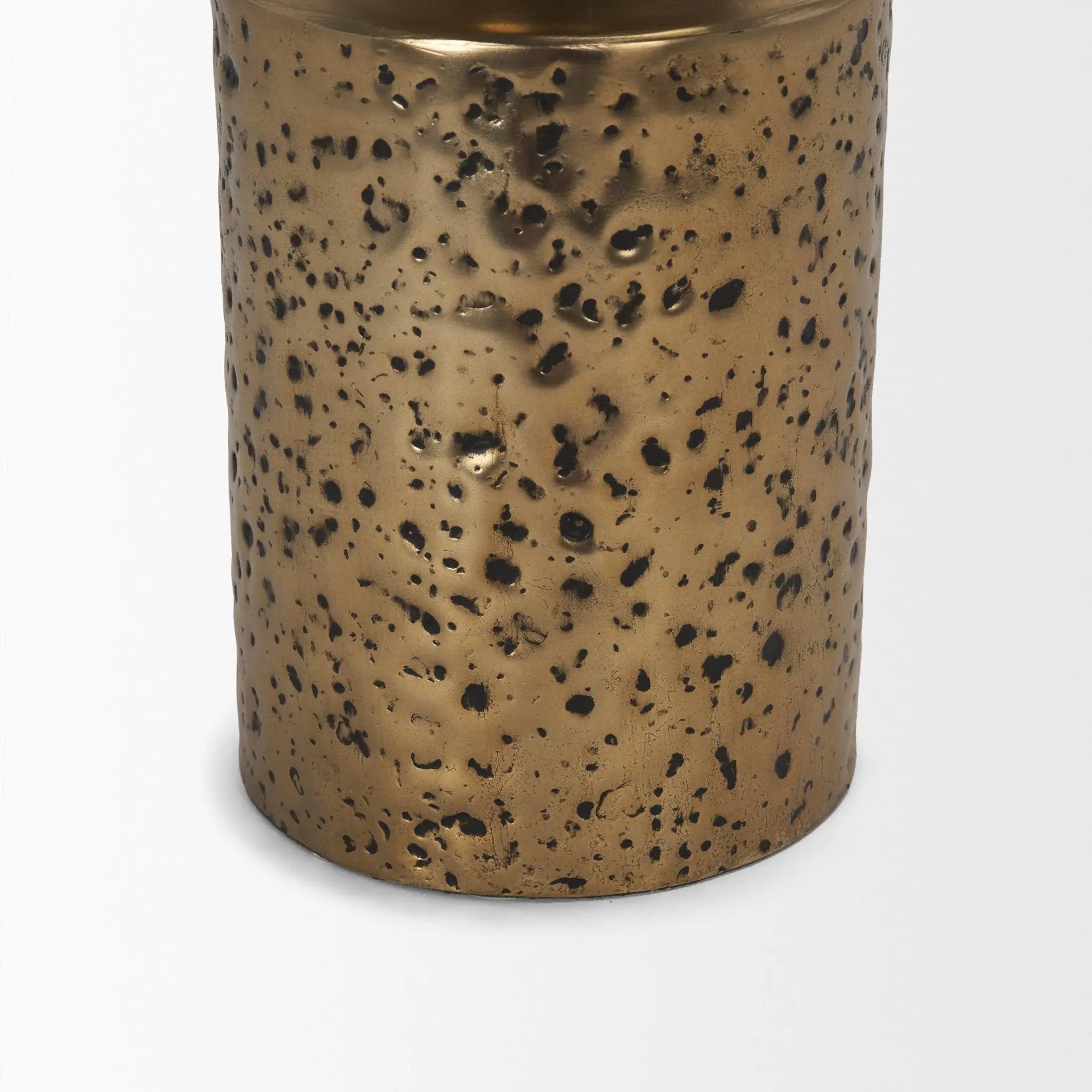 13" Antiqued Gold Metal Tabletop Votive Candle Holder Homeroots Home Decor