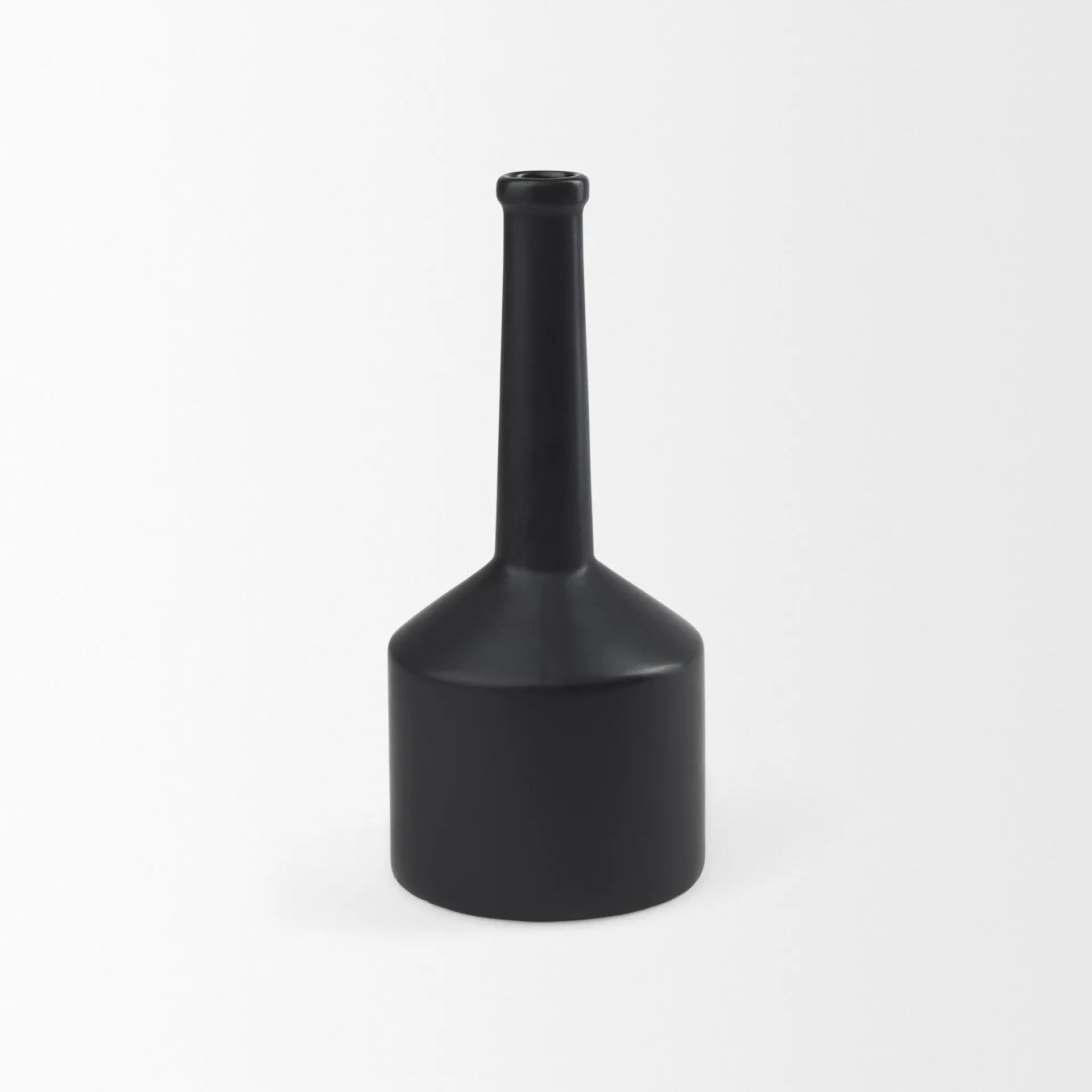 13" Black Ceramic Table Vase Homeroots Home Decor