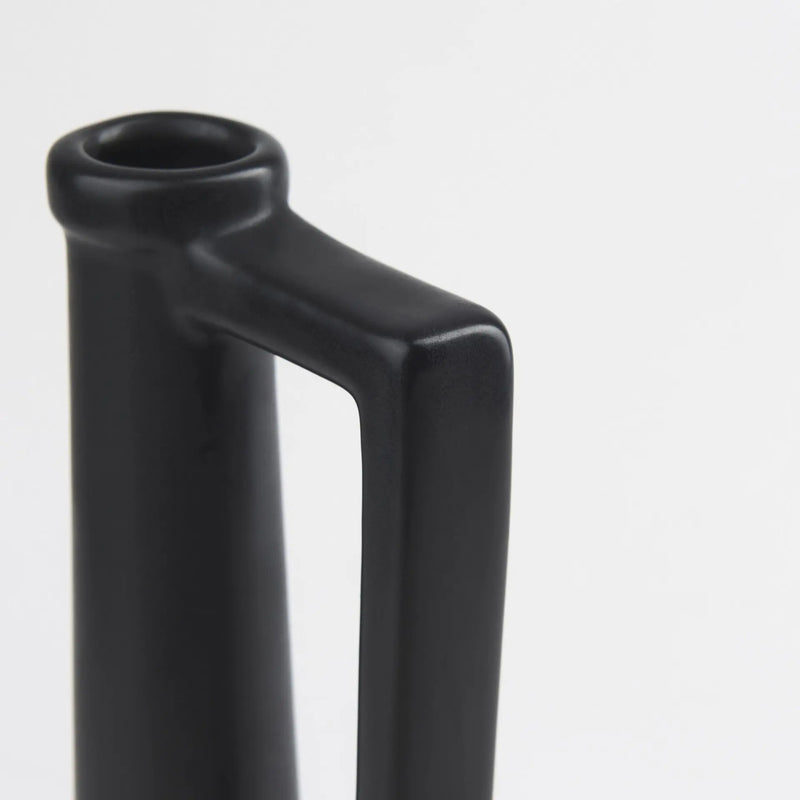 13" Black Ceramic Table Vase Homeroots Home Decor