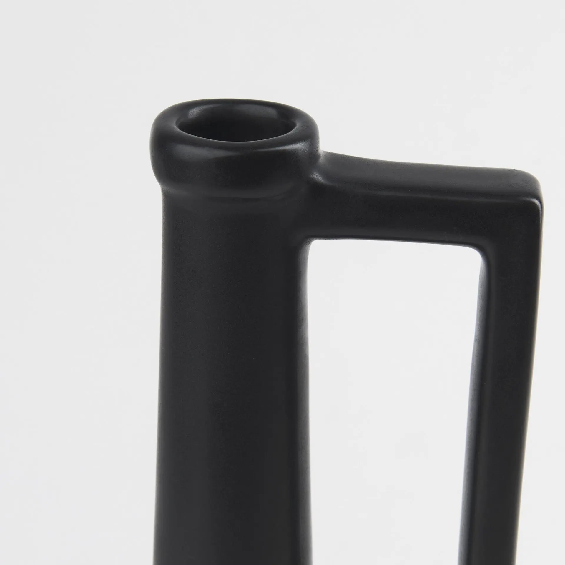 13" Black Ceramic Table Vase Homeroots Home Decor