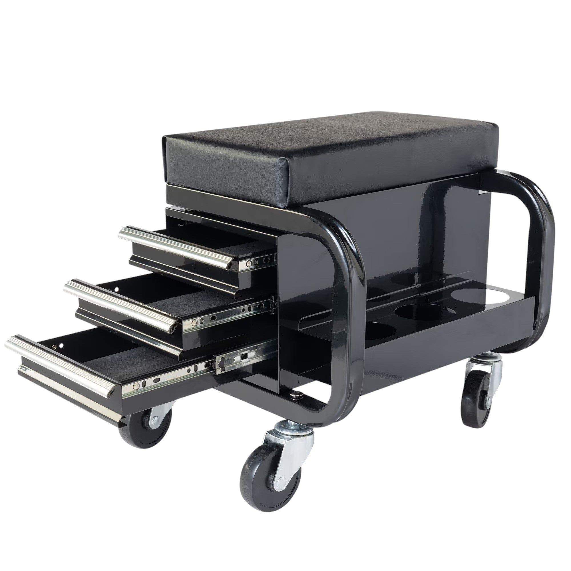 13" Black Multi-Tier Steel Rolling Cabinet With Lid - GreatEagleInc
