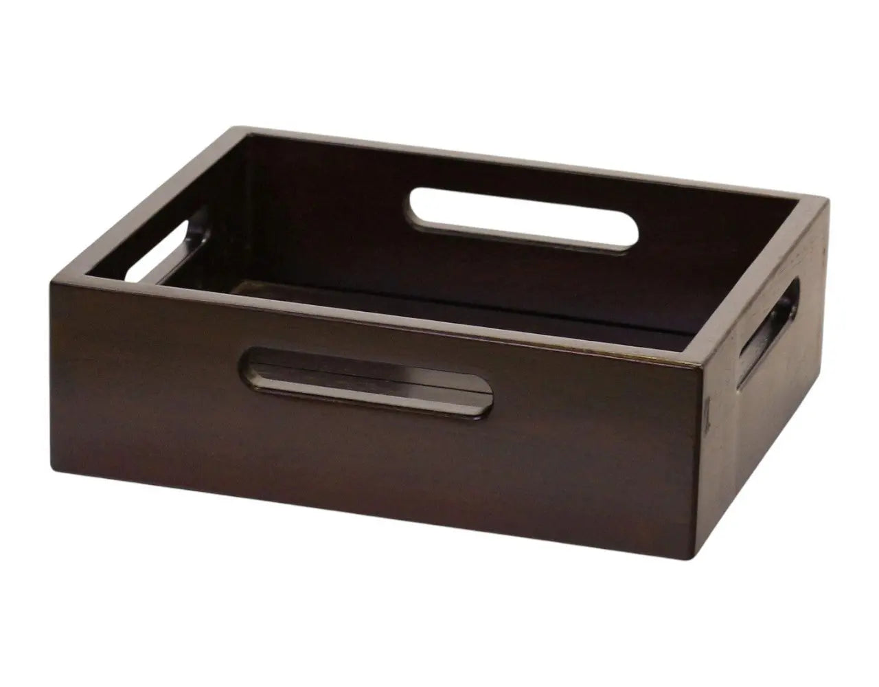 13" Black Solid Wood Organizing Box Homeroots Office