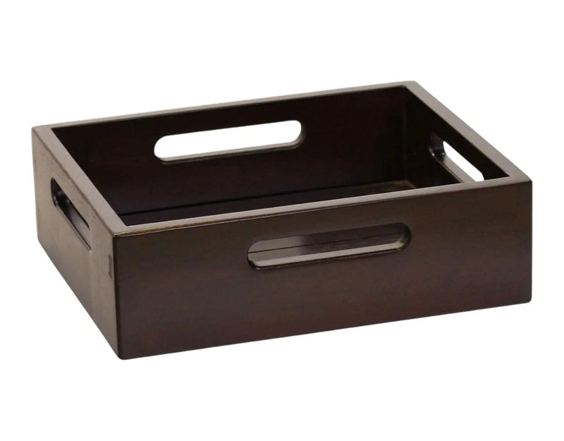 13" Black Solid Wood Organizing Box Homeroots Office