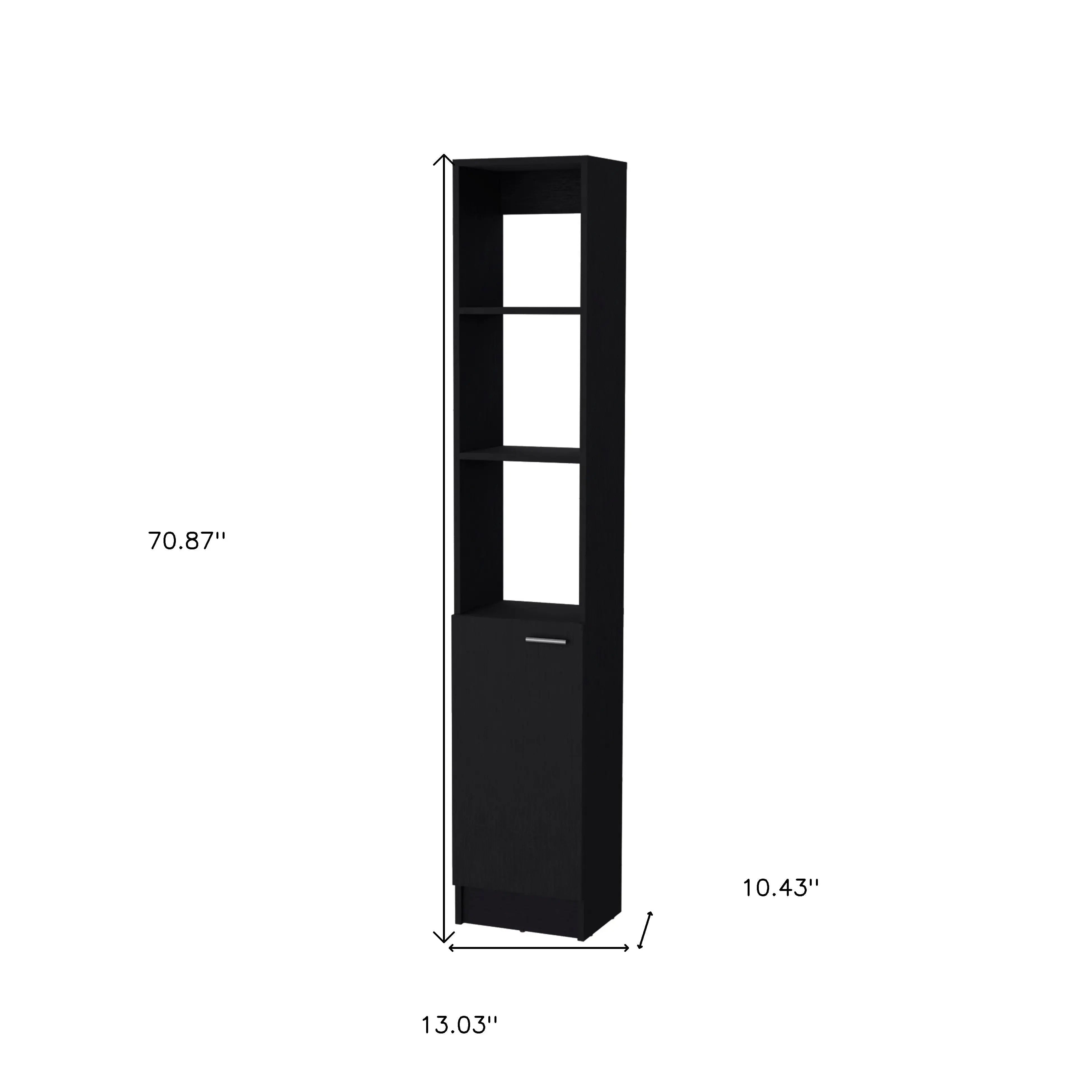 13" Black Wood Freestanding Single Door Bathroom Vanity Homeroots Bed & Bath